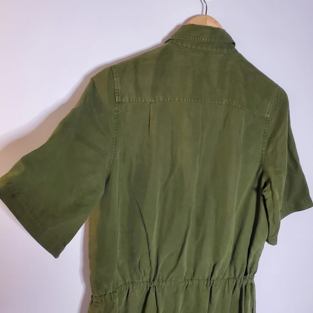 Sundance Green Button Front Drawstring Waist 100%… - image 7
